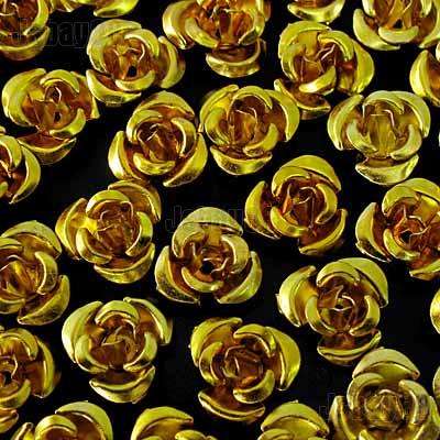 Sale!!!!!!!Yellow Gold Metal Rose(6mm)