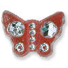 Red Sparkle Butterfly  Beads