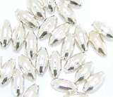 Silverplated  Oval Spacers Spacers(4mmx2mm)- Pack of 50