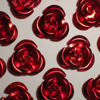 Red Metal Rose(12mm)
