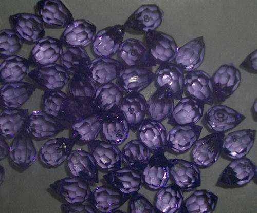 Lilac Teardrop Facetted Acrylic Beads(6mm)
