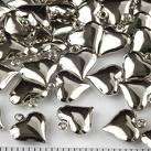 Acrylic Puffed Heart Charms(Pack of 5)