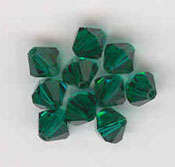 Emerald Swarovski  Bicones(4mm)