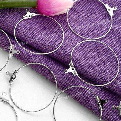 Hoop Earring Silver Colour - sold in pairs