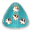 Turquoise Triangle  Acrylic Sparkle Beads