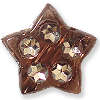 Brown Star Acrylic Sparkle Beads