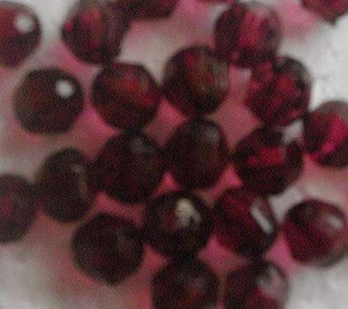 Wine Red Facetted Acrylic Beads(6mm)