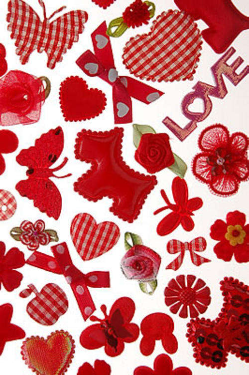 Special Offer!!!!!!!Red Embellishment Kit(65 Pieces)