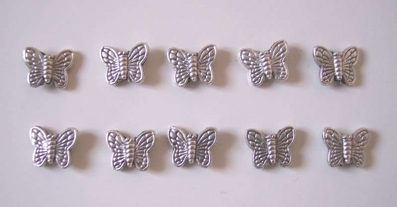 Nickle Butterfly Spacers - pack of 10