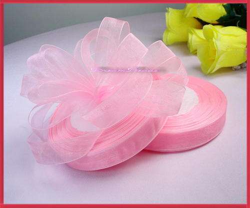 Pink Organza Ribbon (per metre)(10mm)