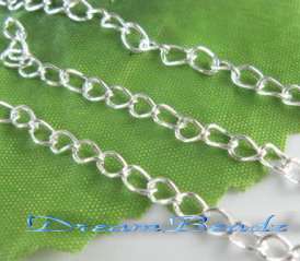 Silverplated Chain-(6mmx7mm) (1metre Length)