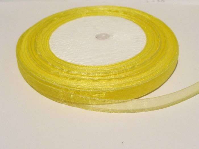 Yellow Organza Ribbon (per metre)(10mm)