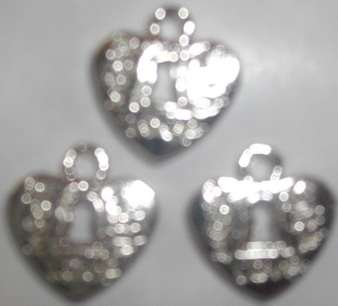 Silver 'Made with Love' Heart Charms