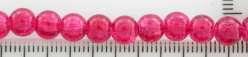 Candy Pink Crackle Glass Beads(8mm)(Pack of 50)