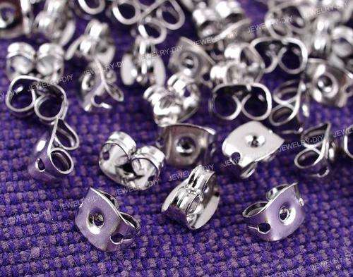 Nickle Butterfly Stopper  - per pair