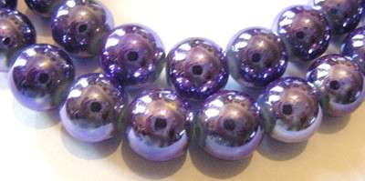 Stunning!!!!!!!!Lilac METALLIC Glass Beads(10mm)