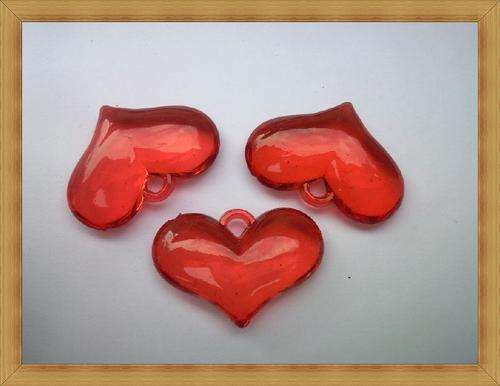 Acrylic Hearts-Red(30mmx20mm)