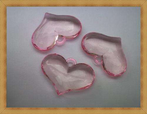 Acrylic Hearts-Pink(30mmx20mm)