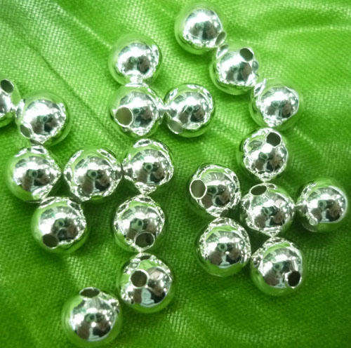 BULK!!!!!Silverplated Round Spacers(4mm) - pack of 50