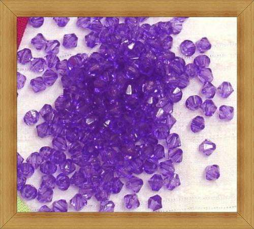 Facetted Acrylic Bicones-Dark Lilac(8mm)-Pack of 50