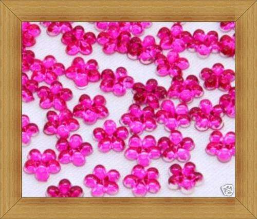Fuschia  Flower Rhinestones(16mm)-Pack of 25