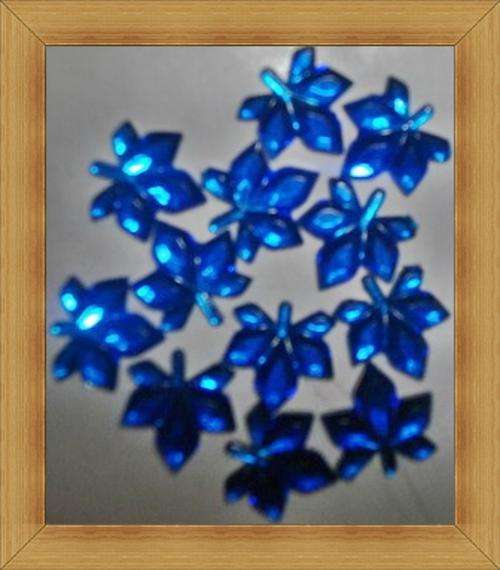 Sapphire Maple Leaf Rhinestones-Pack of 10