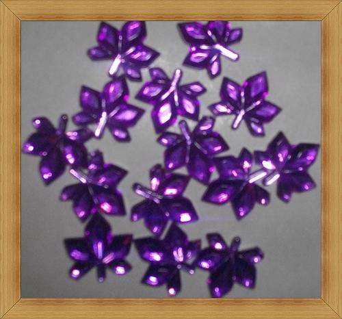 Purple Maple Leaf Rhinestones-Pack of 10