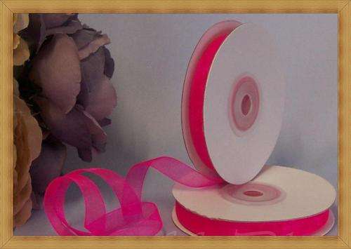 Organza Ribbon - Hot Pink (10mm)-Sold per metre