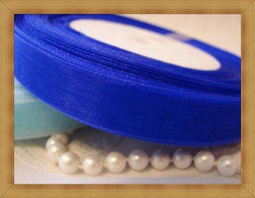 Organza Ribbon - Royal Blue(15mm)-Sold per metre