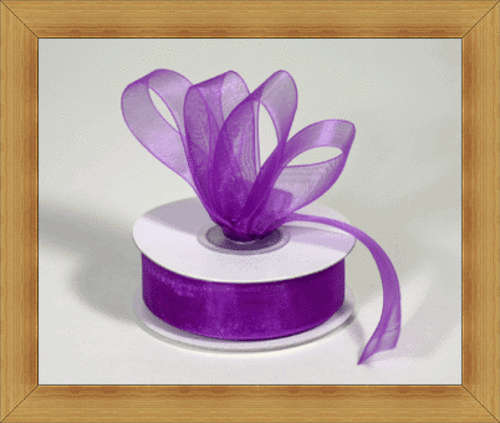 Organza Ribbon - Deep Purple(20mm)-Sold per metre