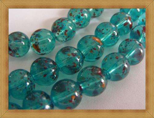 Speckled Glass Beads - Blue(8mm)
