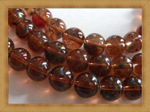 Speckled Glass Beads - Brown(8mm)