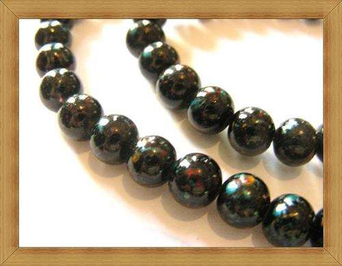 Speckled Glass Beads - Black(8mm)