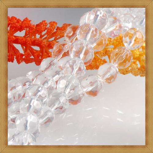 Clear Facetted Round Glass Beads(4mm)(Pack of 20 Beads)