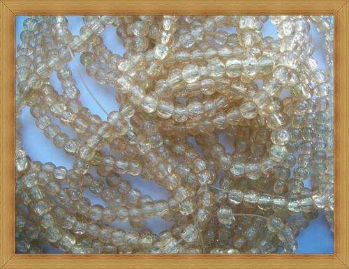 Crackle Glass Beads-LIGHT PEACH(6mm)-Pack of 15