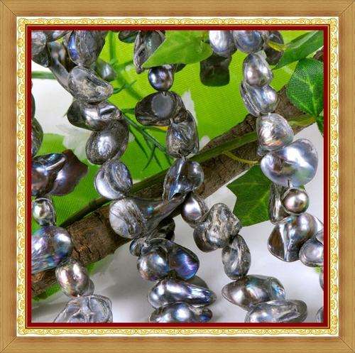 Black Baroque Winged Freshwater Pearls(per strand of +/-55-60 pearls