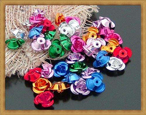 Assorted Metal Roses(6mm) - Pack of 20