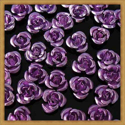Metal Roses - LILAC (14mm) - Pack of 5