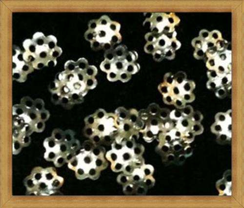 Nickle  Beadcaps(5mm)(pack of 50)