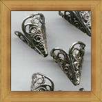 Nickle Filigree Cone Beadcaps(20mmx15mm)