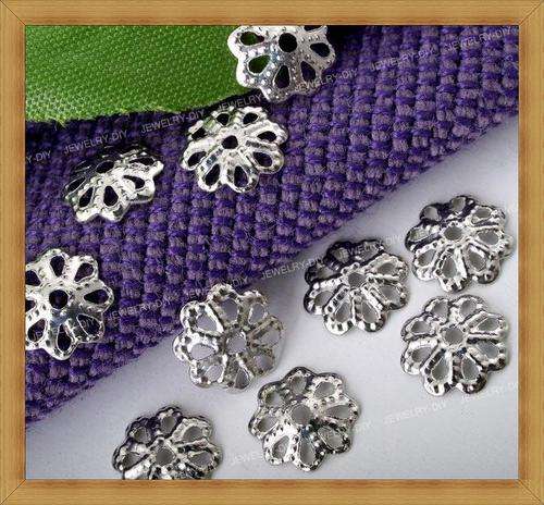Nickle Filigree Beadcaps(8mm)- pack of 50
