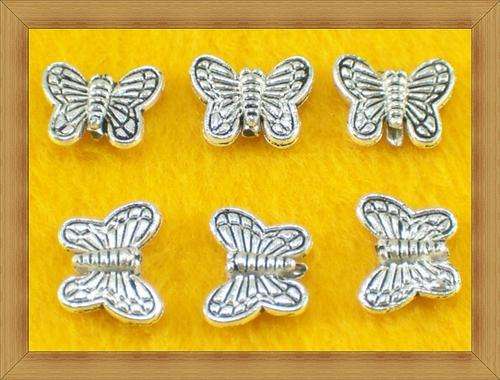 Nickle Butterfly Spacers - Pack of 10