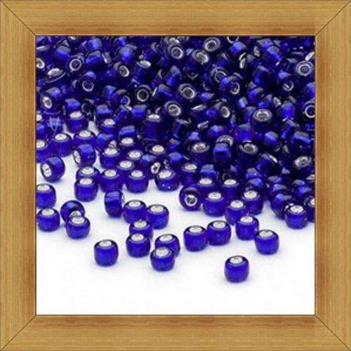 Silver - Lined Glass Seed Beads - SAPPHIRE(11/0)- 30 grams