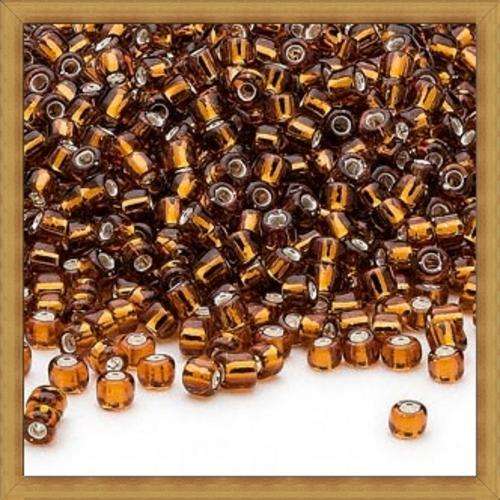 Silver-Lined Glass Seed Beads - ROOT BEER(8/0)- 30 grams