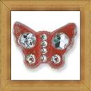 Red Sparkle Butterfly  Beads