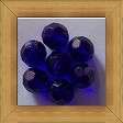 Cobalt Blue Facetted Round Glass Beads(6mm)(Pack of 10 Beads)