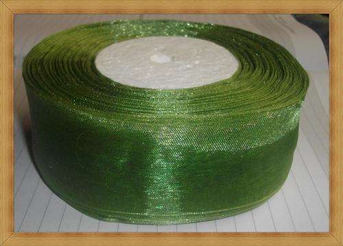 Organza Ribbon - Fern Green (40mm)-Sold per metre