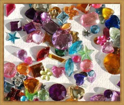 Assorted Flatback Rhinestones - Assorted Colours - Pack of 25