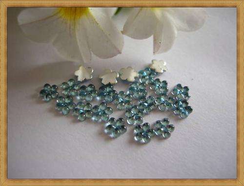 Flower Rhinestones - Blue(16mm)-Pack of 25