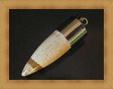 Picture Stone Bullet Point Pendant with Bail(32mm)